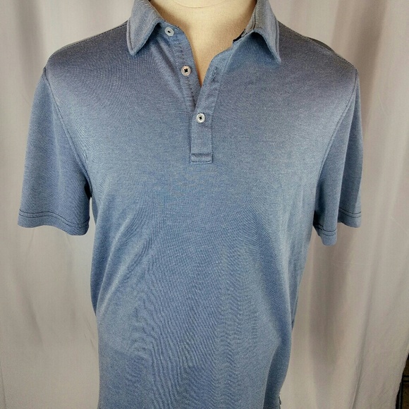 Nat Nast Polo Medium Blue Polyester/Rayon Blend - Picture 1 of 4
